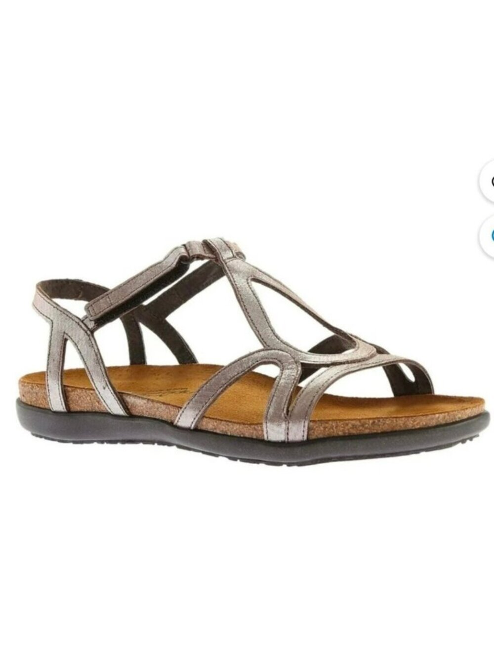 Naot Dorith Strappy Leather Sandals Metallic Bronze Boho Grecian Handmade